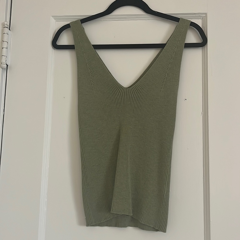 Stitches&Stripes Green Knit Tank